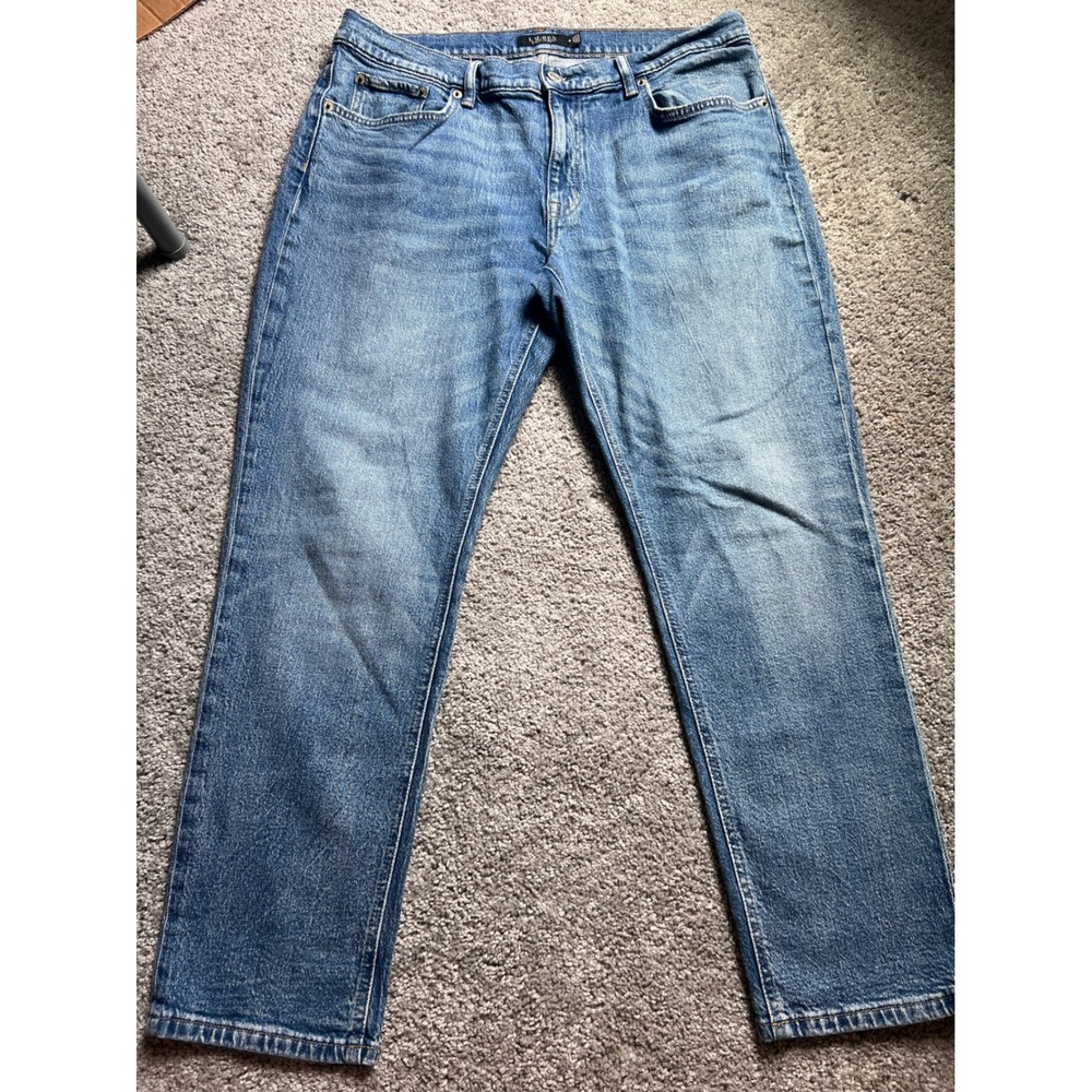 Lauren Ralph Lauren Black Label Womens Straight Leg Jeans Medium Wash Size 12